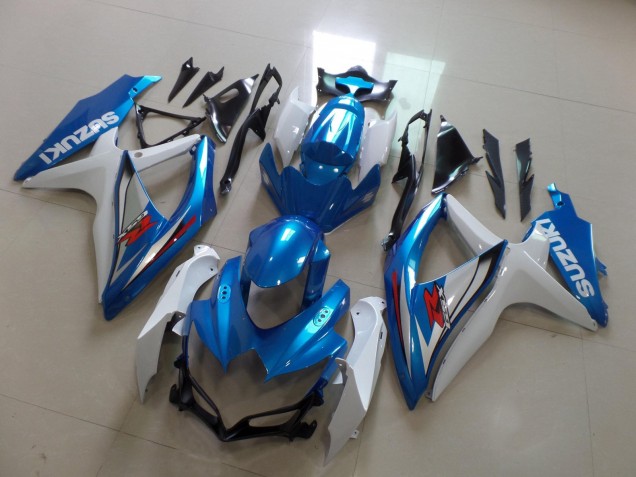 2008-2010 Suzuki GSXR 600 / GSXR 750 Motorcycle Fairing - White Light Blue Red Australia
