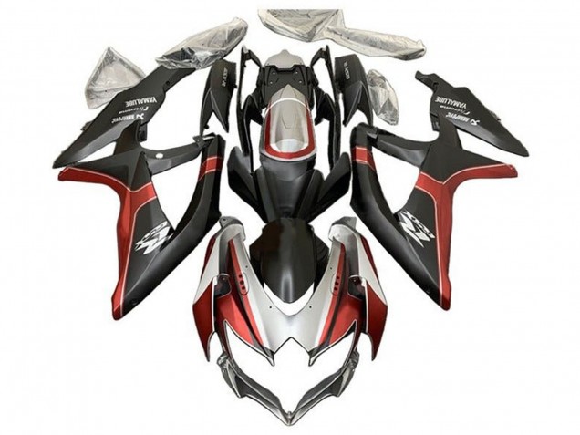 2008-2010 Suzuki GSXR 600 / GSXR 750 Motorcycle Fairings - Silver Red Matte Black Australia