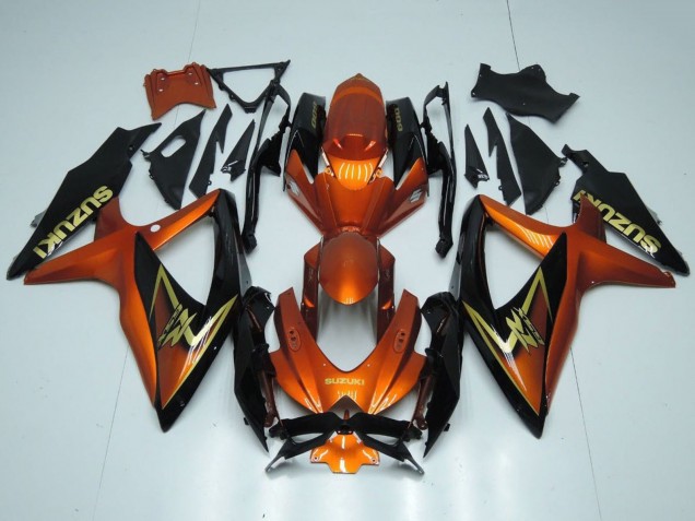 2008-2010 Suzuki GSXR 600 / GSXR 750 Motorcycle Fairings - Orange Gold Black Australia