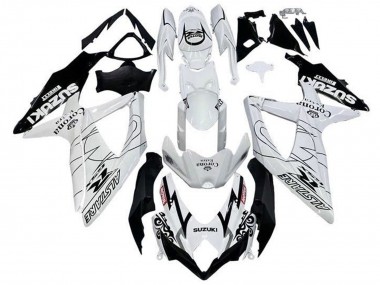 2008-2010 Suzuki GSXR 600 / GSXR 750 Motorcycle Fairings - White Black Alstare Corona Extra Motul Australia