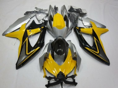 2008-2010 Suzuki GSXR 600 / GSXR 750 Motorcycle Fairings - Yellow Silver Grey Black Australia