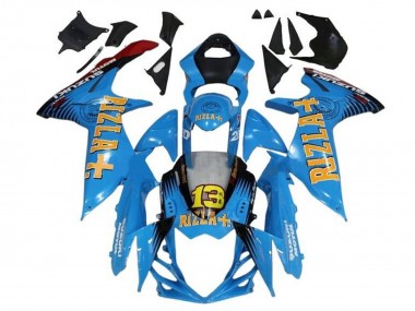 2011-2024 Suzuki GSXR 600 / GSXR 750 Motorcycle Fairings - Blue Yellow Red Black Rizla 13 Australia
