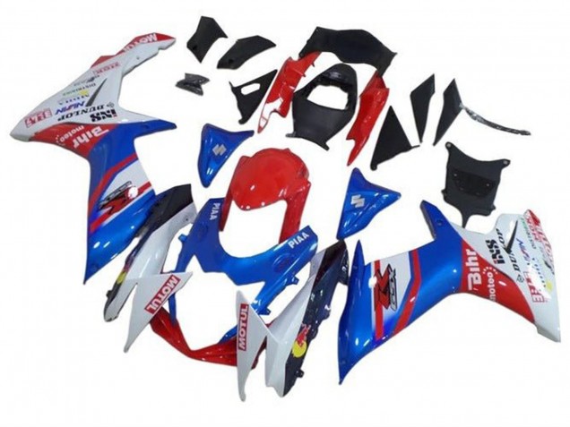 2011-2024 Suzuki GSXR 600 / GSXR 750 Motorcycle Fairings - Blue White Red Motul Australia
