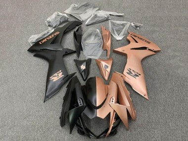 2011-2024 Suzuki GSXR 600 / GSXR 750 Motorcycle Fairings - Matte Black Copper Brown Split Australia