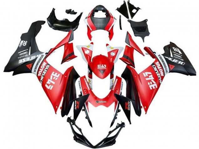 2011-2024 Suzuki GSXR 600 / GSXR 750 Motorcycle Fairings - Red White Black Motul Australia