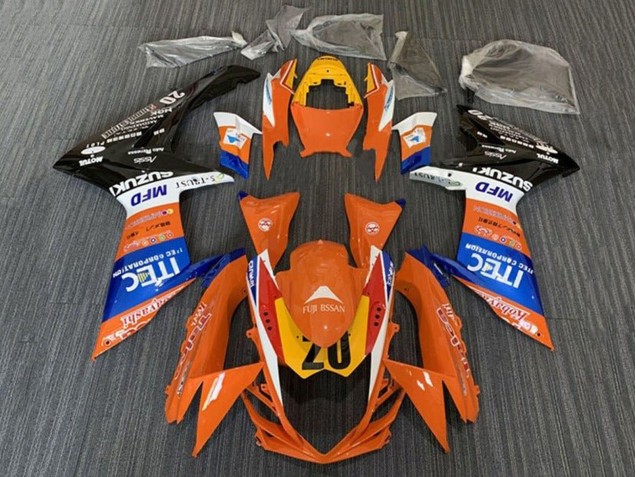 2011-2024 Suzuki GSXR 600 / GSXR 750 Motorcycle Fairings - Orange Blue White Black Yellow 20 Australia