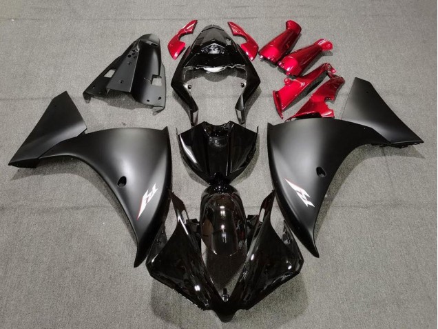 2009-2011 Yamaha YZF 1000 R1 Motorcycle Fairings - Glossy Black Matte Black Red Australia