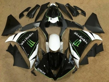 2009-2011 Yamaha YZF 1000 R1 Motorcycle Fairings - White Black Green Monster Energy Australia