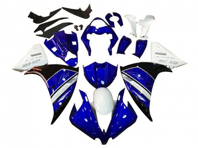 2009-2011 Yamaha YZF 1000 R1 Motorcycle Fairings - White Blue Black GYTR Australia
