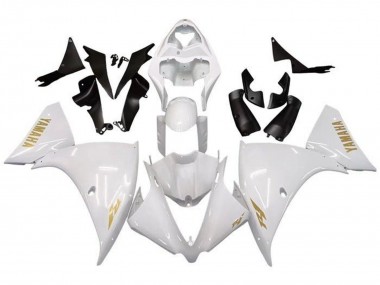 2009-2011 Yamaha YZF 1000 R1 Motorcycle Fairings - White Gold Decal Australia