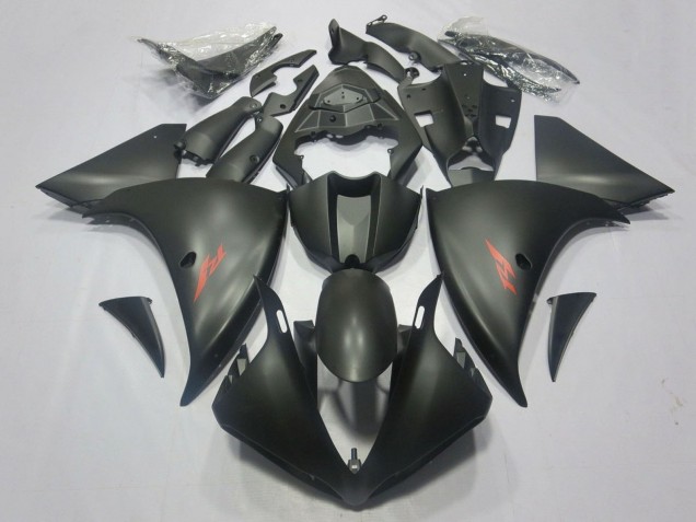 2009-2011 Yamaha YZF 1000 R1 Motorcycle Fairings - Matte Black Red Decal Australia
