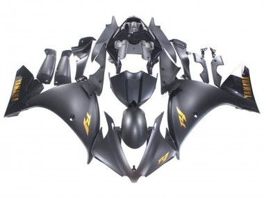2009-2011 Yamaha YZF 1000 R1 Motorcycle Fairings - Matte Black Gold Decals Australia
