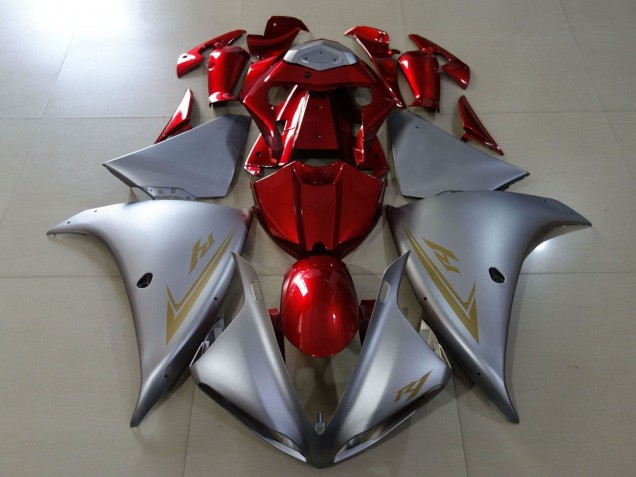 2009-2011 Yamaha YZF 1000 R1 Motorcycle Fairings - Silver Red Australia