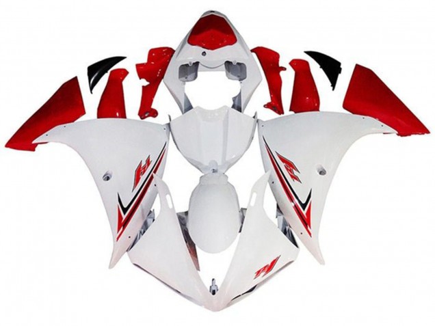 2009-2011 Yamaha YZF 1000 R1 Motorcycle Fairings - White Red Australia