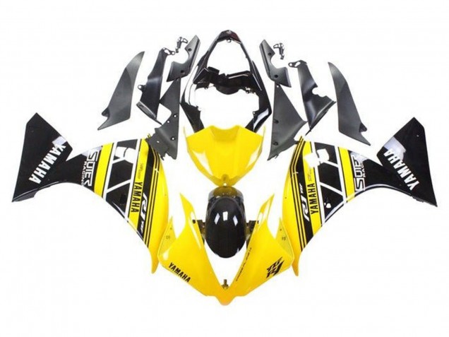 2009-2011 Yamaha YZF 1000 R1 Motorcycle Fairings - Yellow White Black Stripe Australia