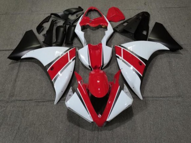 2012-2014 Yamaha YZF 1000 R1 Motorcycle Fairings - Red White Matte Black Australia