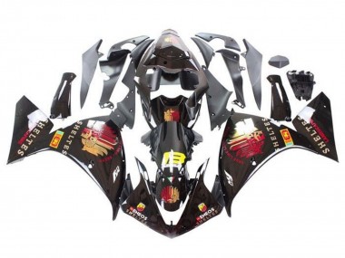 2012-2014 Yamaha YZF 1000 R1 Motorcycle Fairings - Glossy Black Red Yellow Sheltes Australia