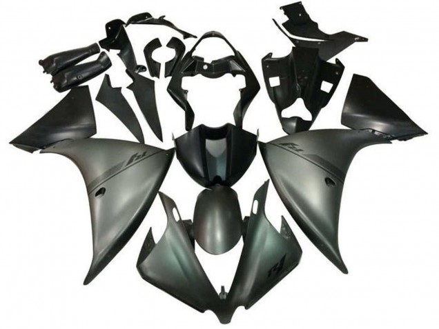 2012-2014 Yamaha YZF 1000 R1 Motorcycle Fairings - Matte Grey Matte Black Australia