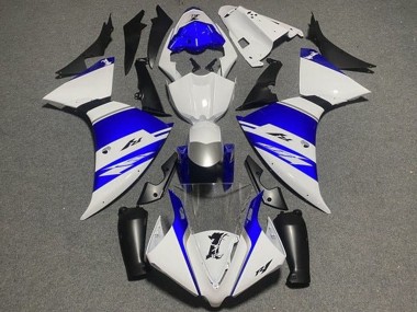 2012-2014 Yamaha YZF 1000 R1 Motorcycle Fairings - White Blue Black Silver Stripe Australia