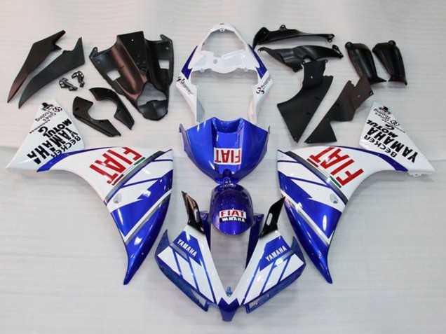 2012-2014 Yamaha YZF 1000 R1 Motorcycle Fairing - White Blue Red Fiat Australia