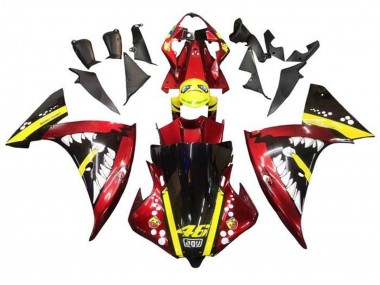 2012-2014 Yamaha YZF 1000 R1 Motorcycle Fairings - Red Yellow Black Shark Australia