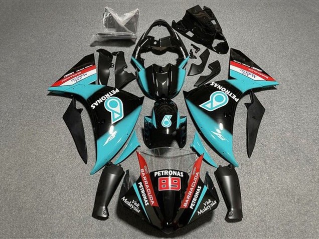 2012-2014 Yamaha YZF 1000 R1 Motorcycle Fairings - Glossy Black Blue Petronas Australia