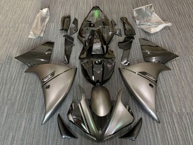 2012-2014 Yamaha YZF 1000 R1 Motorcycle Fairings - Matte Grey Glossy Black Australia