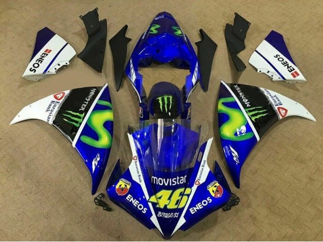 2012-2014 Yamaha YZF 1000 R1 Motorcycle Fairings - Blue White Black Green MoviStar Monster ENEOS Australia
