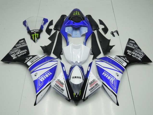 2012-2014 Yamaha YZF 1000 R1 Motorcycle Fairings - White Blue Black Green Monster Yamalube Australia