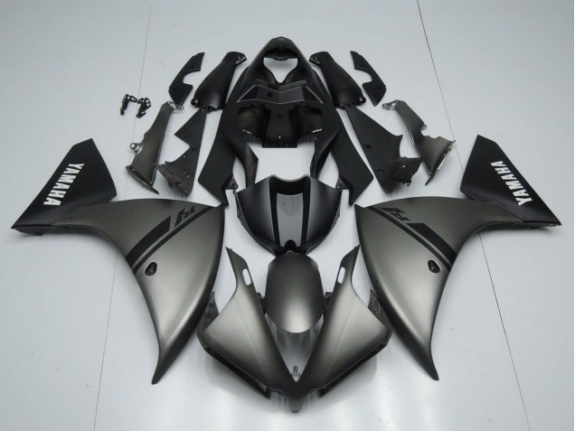 2012-2014 Yamaha YZF 1000 R1 Motorcycle Fairings - Matte Grey Matte Black White Decals Australia