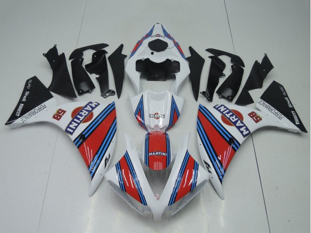 2012-2014 Yamaha YZF 1000 R1 Motorcycle Fairings - White Red Blue Black Martini Australia