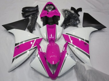 2012-2014 Yamaha YZF 1000 R1 Motorcycle Fairings - White Pink Matte Black Australia