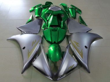 2012-2014 Yamaha YZF 1000 R1 Motorcycle Fairings - Matte Silver Green Australia