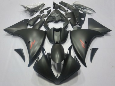 2012-2014 Yamaha YZF 1000 R1 Motorcycle Fairings - Matte Black Red Decal Australia