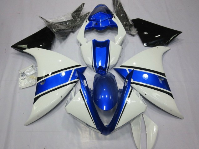 2012-2014 Yamaha YZF 1000 R1 Motorcycle Fairings - White Blue Black Australia