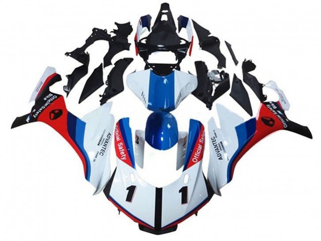 2015-2019 Yamaha YZF 1000 R1 Motorcycle Fairings - White Blue Red Black Official Safety Australia