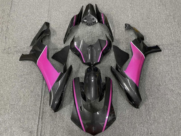 2015-2019 Yamaha YZF 1000 R1 Motorcycle Fairings - Faux Carbon Fiber Pink Australia