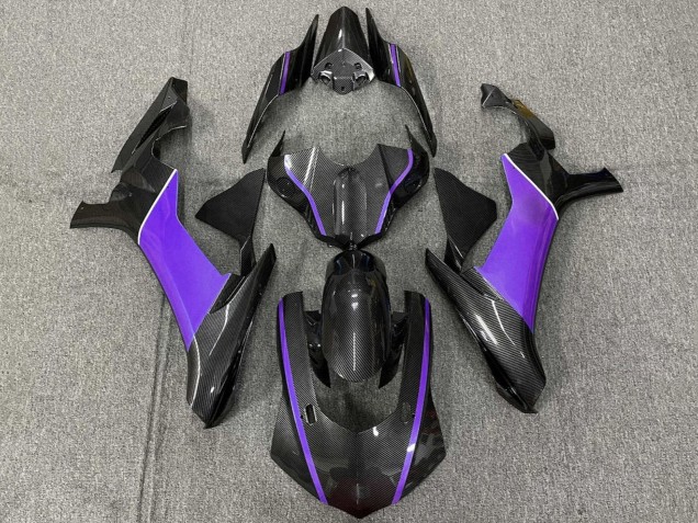 2015-2019 Yamaha YZF 1000 R1 Motorcycle Fairing - Faux Carbon Fiber Purple Australia