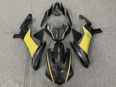 2015-2019 Yamaha YZF 1000 R1 Motorcycle Fairings - Faux Carbon Fiber Yellow Australia