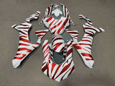 2015-2019 Yamaha YZF 1000 R1 Motorcycle Fairings - White Red Zebra Australia