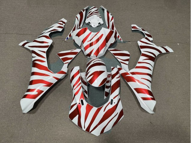 2015-2019 Yamaha YZF 1000 R1 Motorcycle Fairings - White Red Zebra Australia