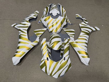2015-2019 Yamaha YZF 1000 R1 Motorcycle Fairings - White Gold Zebra Australia