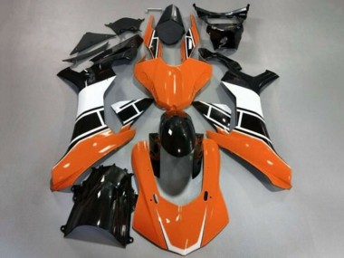 2015-2019 Yamaha YZF 1000 R1 Motorcycle Fairings - White Orange Glossy Black Australia
