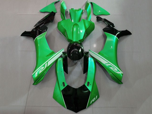 2015-2019 Yamaha YZF 1000 R1 Motorcycle Fairings - Green Glossy Black Silver Australia