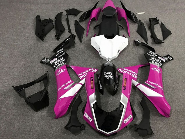 2015-2019 Yamaha YZF 1000 R1 Motorcycle Fairings - Pink White Glossy Black Australia