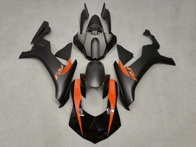2015-2019 Yamaha YZF 1000 R1 Motorcycle Fairings - Matte Black Glossy Black Orange Australia