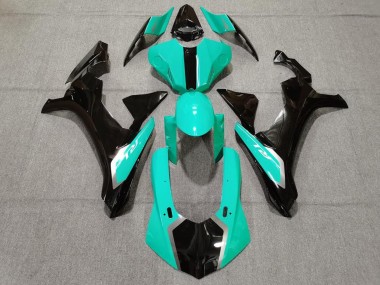 2015-2019 Yamaha YZF 1000 R1 Motorcycle Fairings - Turquoise Blue Glossy Black Australia