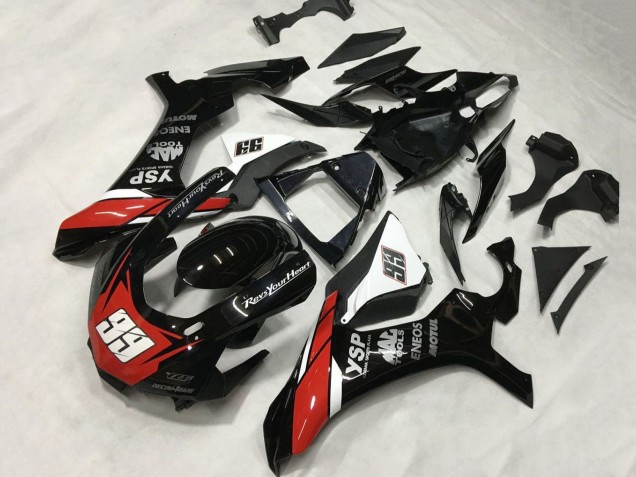 2015-2019 Yamaha YZF 1000 R1 Motorcycle Fairings - Glossy Black White Red ENEOS Motul YSP 99 Australia