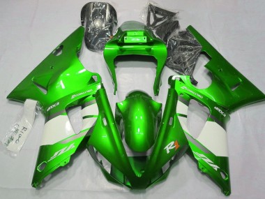 2000-2001 Yamaha YZF 1000 R1 Motorcycle Fairings - Green White Silver Australia