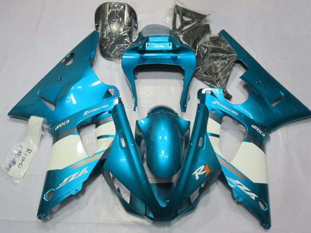 2000-2001 Yamaha YZF 1000 R1 Motorcycle Fairings - Blue White Silver Australia